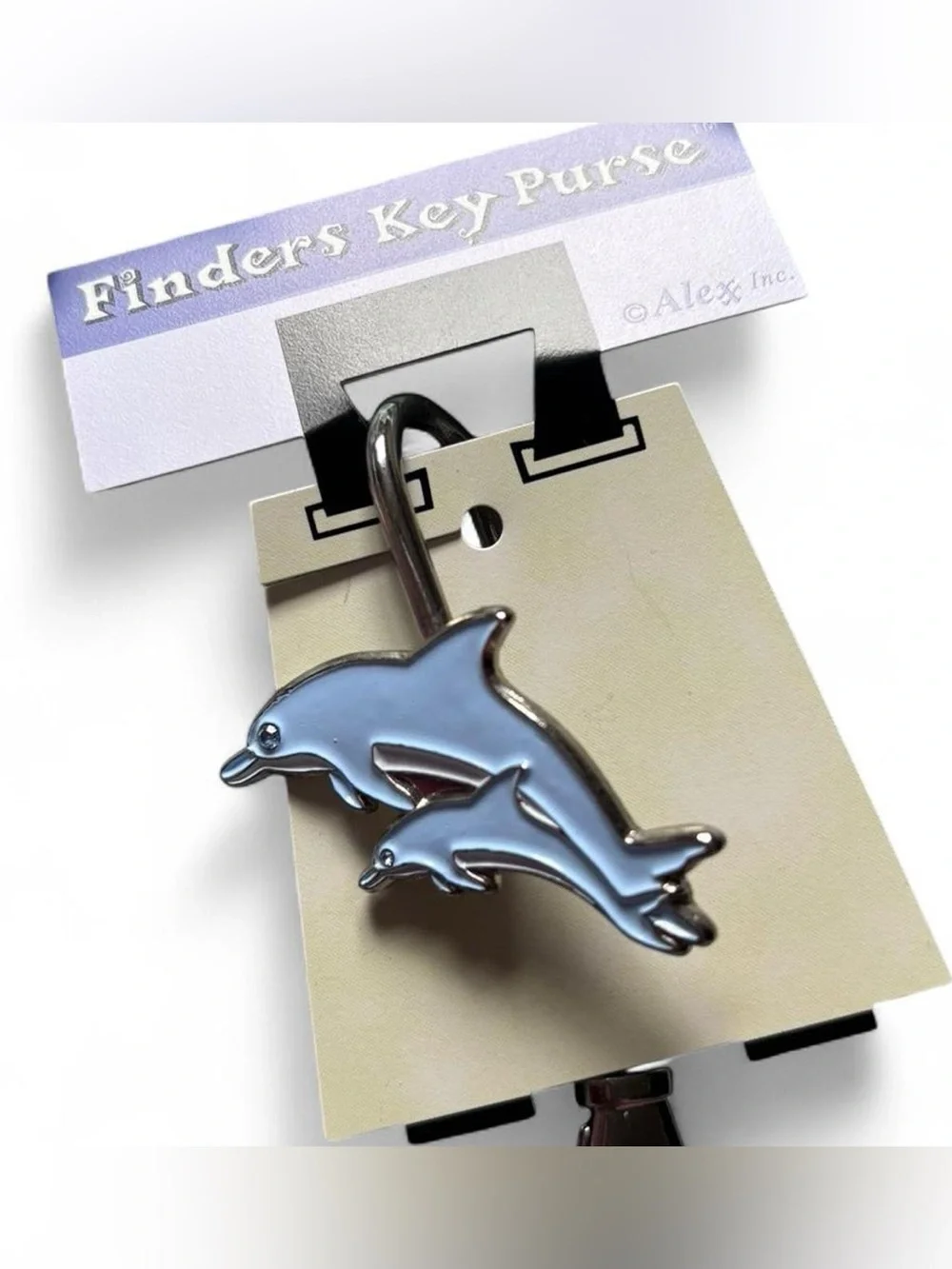 Vintage Y2K Finders Key Purse Hooks Dolphin keychain Alex Inc